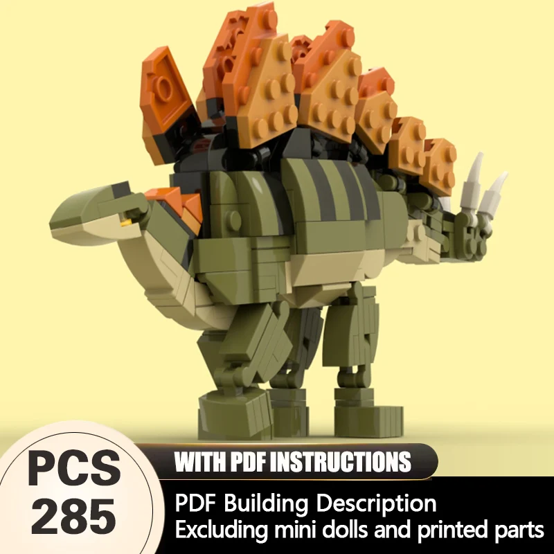 

Creators Animal Series Model MOC Building Bricks Green-Orange Stegosaurus Modular Technology Gifts Holiday Assemble Children Toy