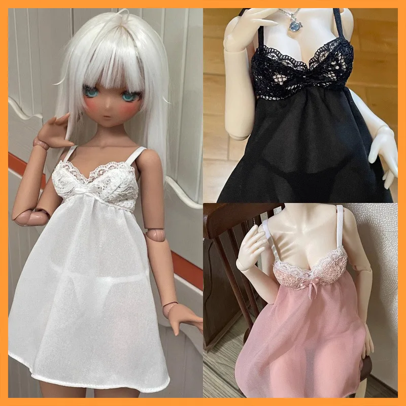 In Magazzino 1/4 Bilancia Sexy Affascinante Pigiama Della Canotta Del Merletto Misura 4 Punti BJD Action Figure Giocattoli di Modello Per I Ventole Regali FAI DA TE ﻿