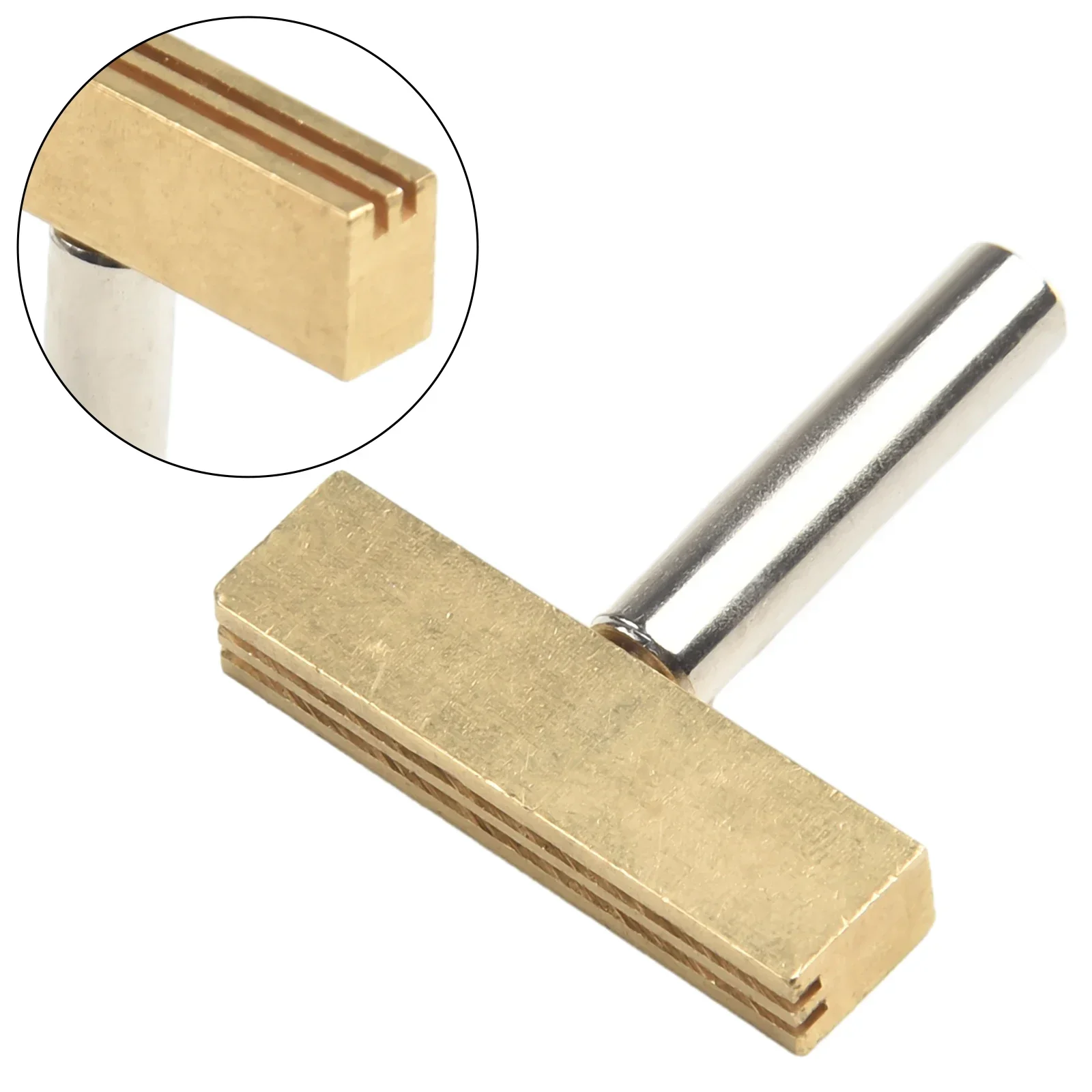 Herramienta de soldadura, cabezal en T, cinta de cobre, prensa de calor, punta en T práctica, accesorios útiles de 60W, cobre/silicona duradero