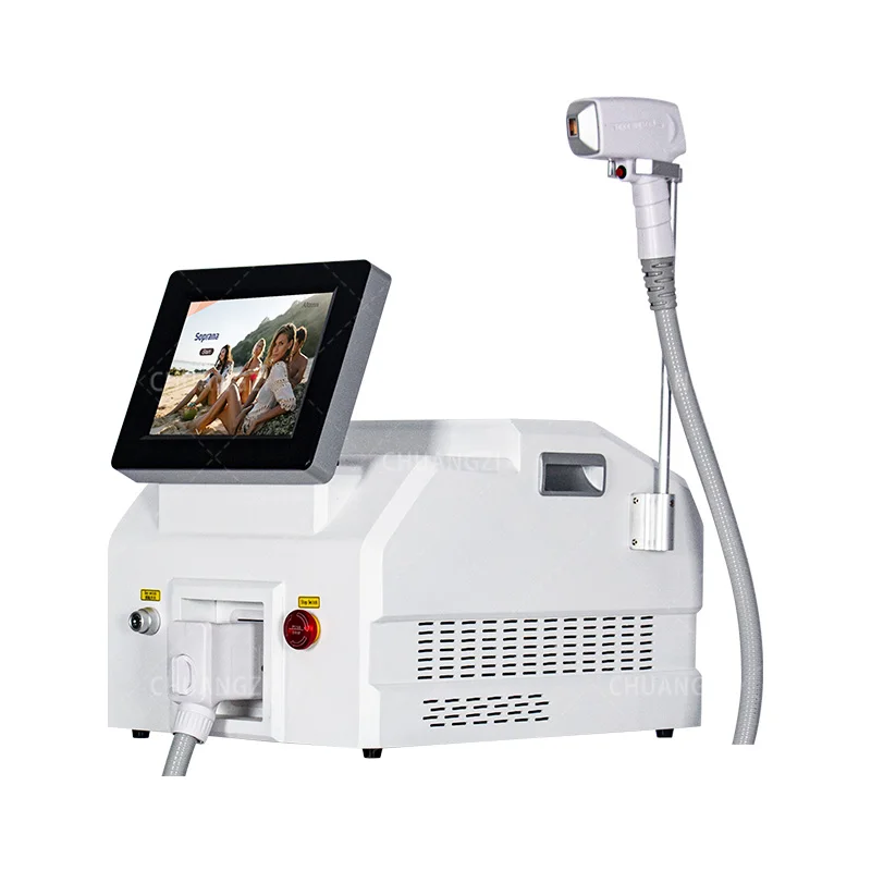 Máquina de depilação a laser de alta potência, 3 comprimentos de onda Ice Platinum Hair, Diode Beauty Salon, 2000W, CE 755 808 1064nm, mais novo