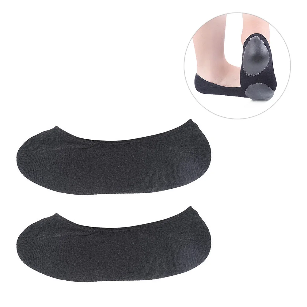 

1 Pair Gel Ankle Socks Low-Cut Moisturizing Foot Skin Color Soft Breathable Anti-Crack Shock Absorbent Fashion