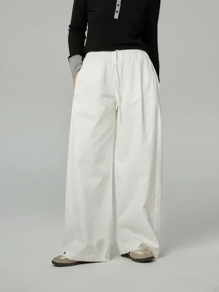 

Женские брюки Monika больших размеров с высокой талией, прямые, широкие, повседневные, длинные, осенние, новые, комфортные, хорошо сидящие