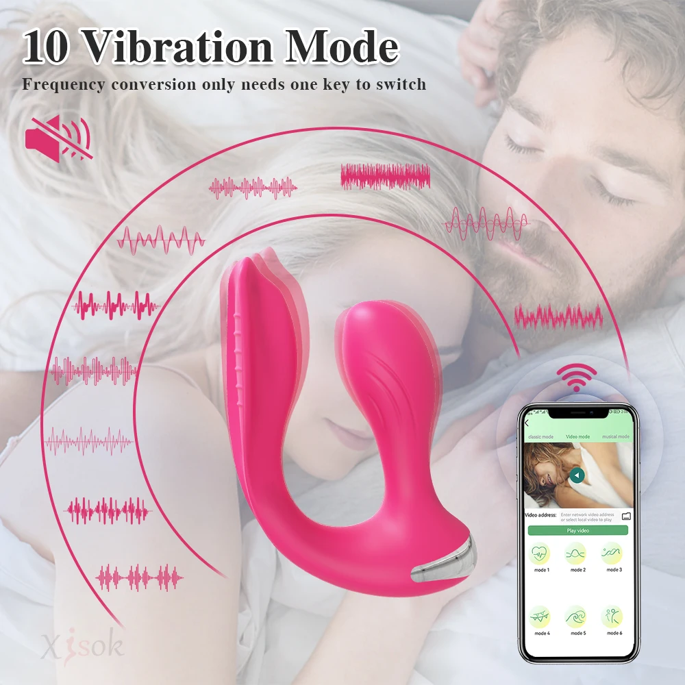 Powerful Bluetooth APP Vibrator for Women Panties G Spot Dildo Massager Wearable Vibrating Anal Plug Sex Toys for Adults Couple