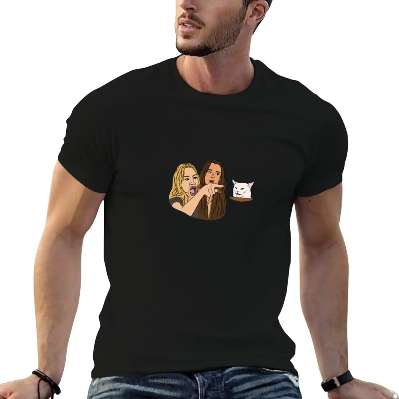 Real Housewives of Beverly Hills Cat Meme T-Shirt street wear summer tops heavyweights oversized t shirt men