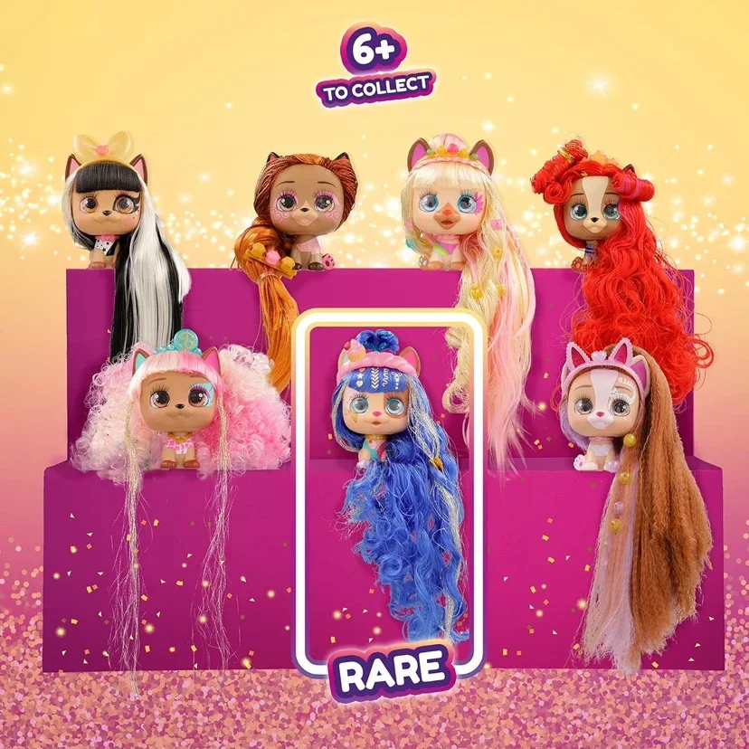 

VIP домашние животные, знаменитости, милые куклы для щенков, собак, милые игрушки-сюрпризы, слепая коробка, нарядные аксессуары для макияжа, парикмахерские подарки для девочек