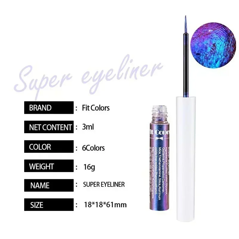 Optical Chameleon Liquid Eyeliner Pen Fit Colors Magic Stage Pearlescent Liquid Eyeliner Makeup