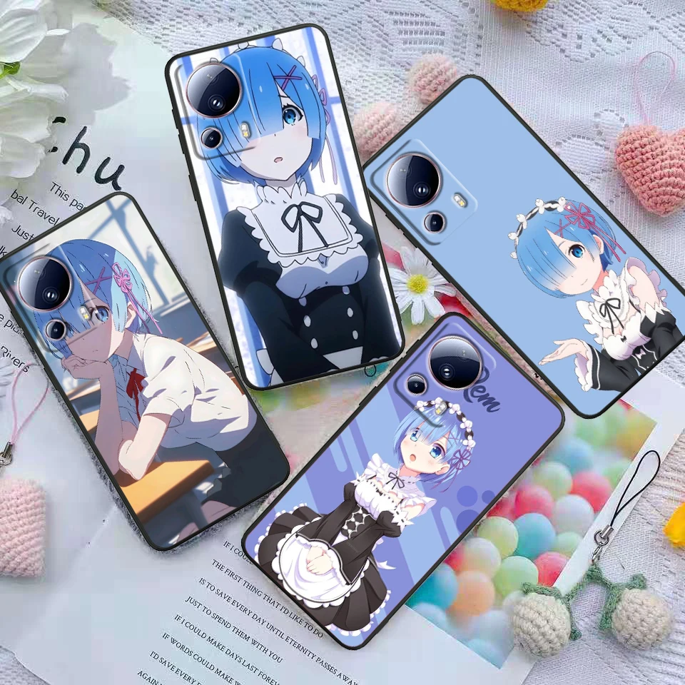 

Rem Cute Cover For Xiaomi Mi 14 13 12X 12 11 11T 11i 10T 10 Pro Lite Ultra 5G Black Phone Case