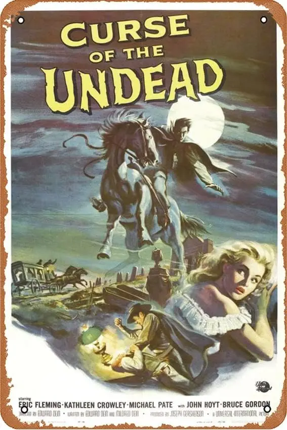 Curse of the Undead Movie Plaque Poster Metal Tin Sign 8