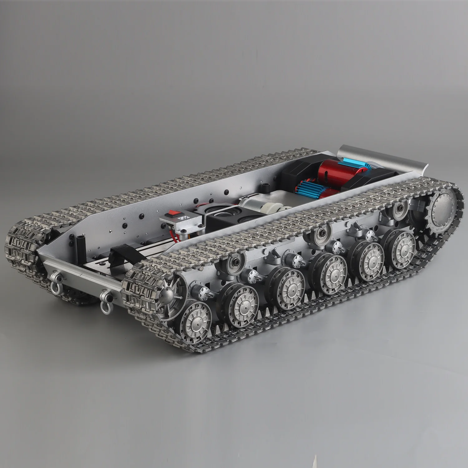 هنغ هيكل معدني طويل الاتحاد السوفياتي KV-1 دبابة نموذج rc الدبابات 1/16 (7.0 والطريق المعدني وعجلة ضرس معدنية 360 ° برج دوار)