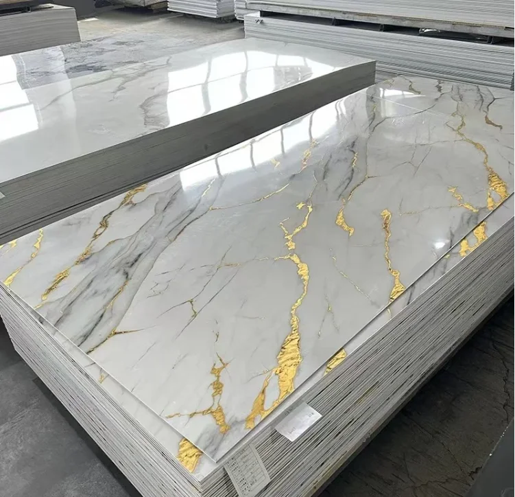 Customized Lightweight PVC Marble UV Board Modern Design Easy Installation Wall Panel For DIY Home Projects Waterproof Feature