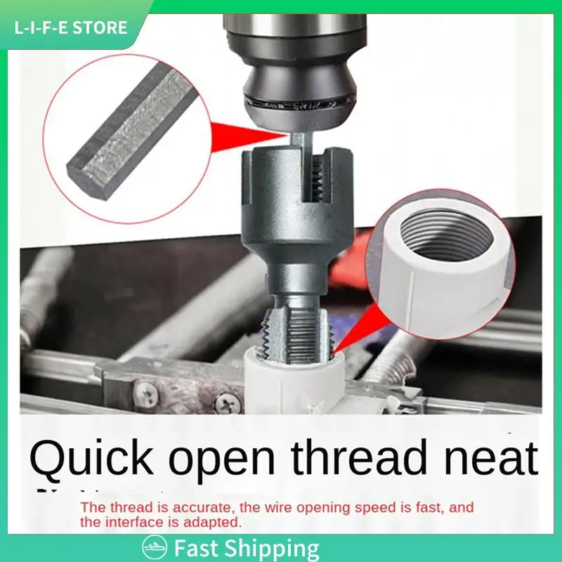 

DN15 DN20 Pipe Threading Tool 4/6 Points Pvc Pipe Threader Kit Pipe Threading Tool-AA98