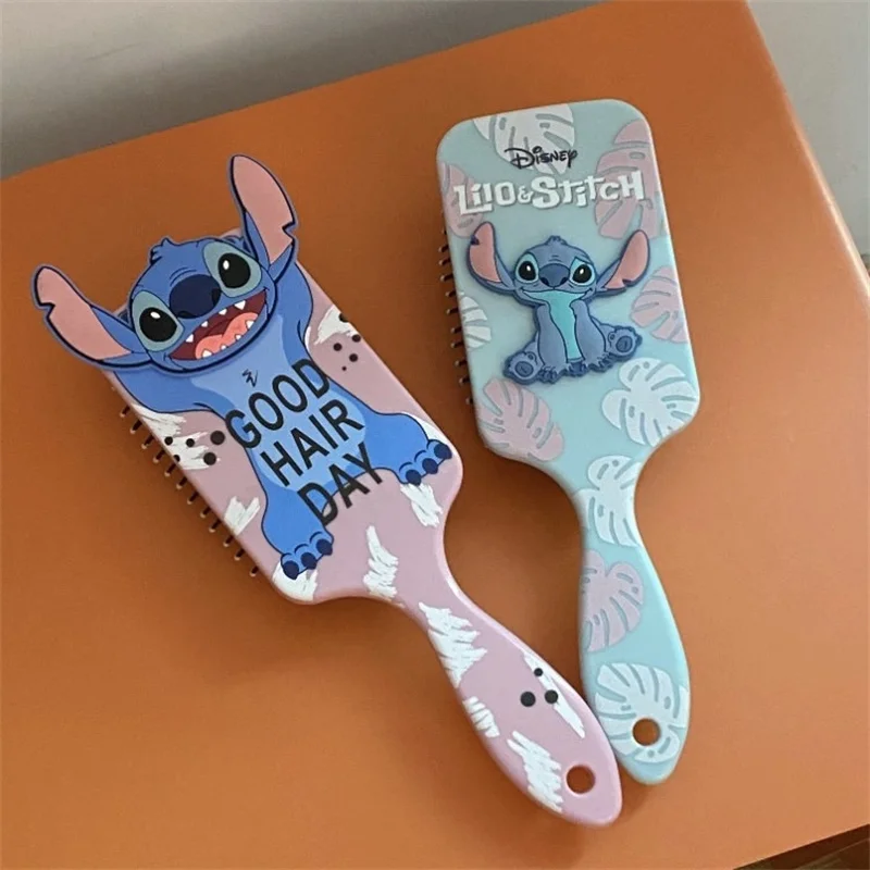 Disney Anime Figures Stitch Air Cushion Massage Combs Anime Cartoon Children Comb Hair Brush Hairdressing Tool Kids Toys Gifts