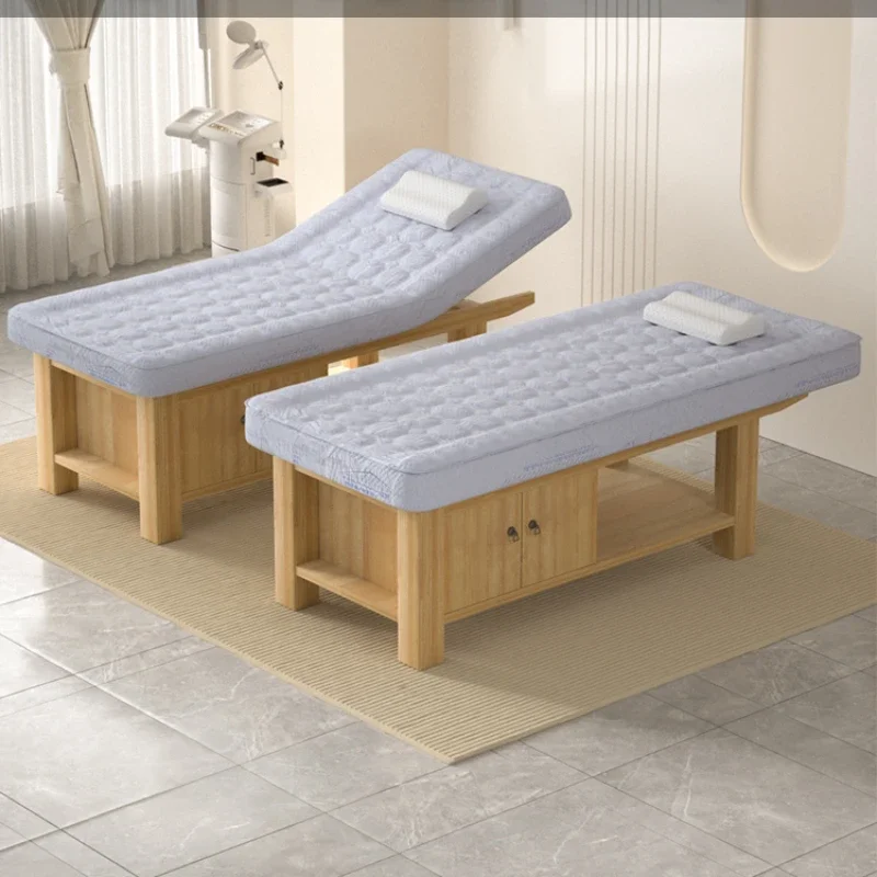 Solid wood beauty bed spa massage  massage beauty salon special Chinese medicine treatment eyelash