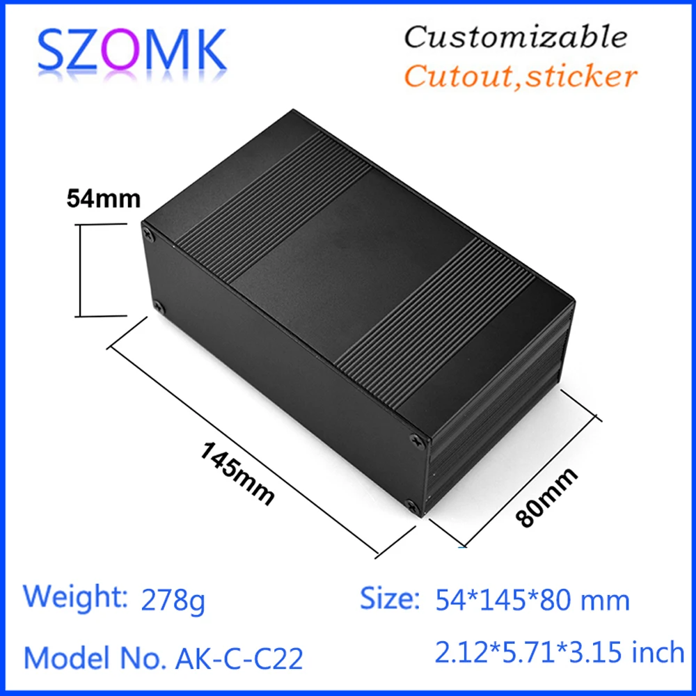 10Pcs/lot aluminum enclosures housing case aluminum box extrusion housing box enclosures 54*145*80mm