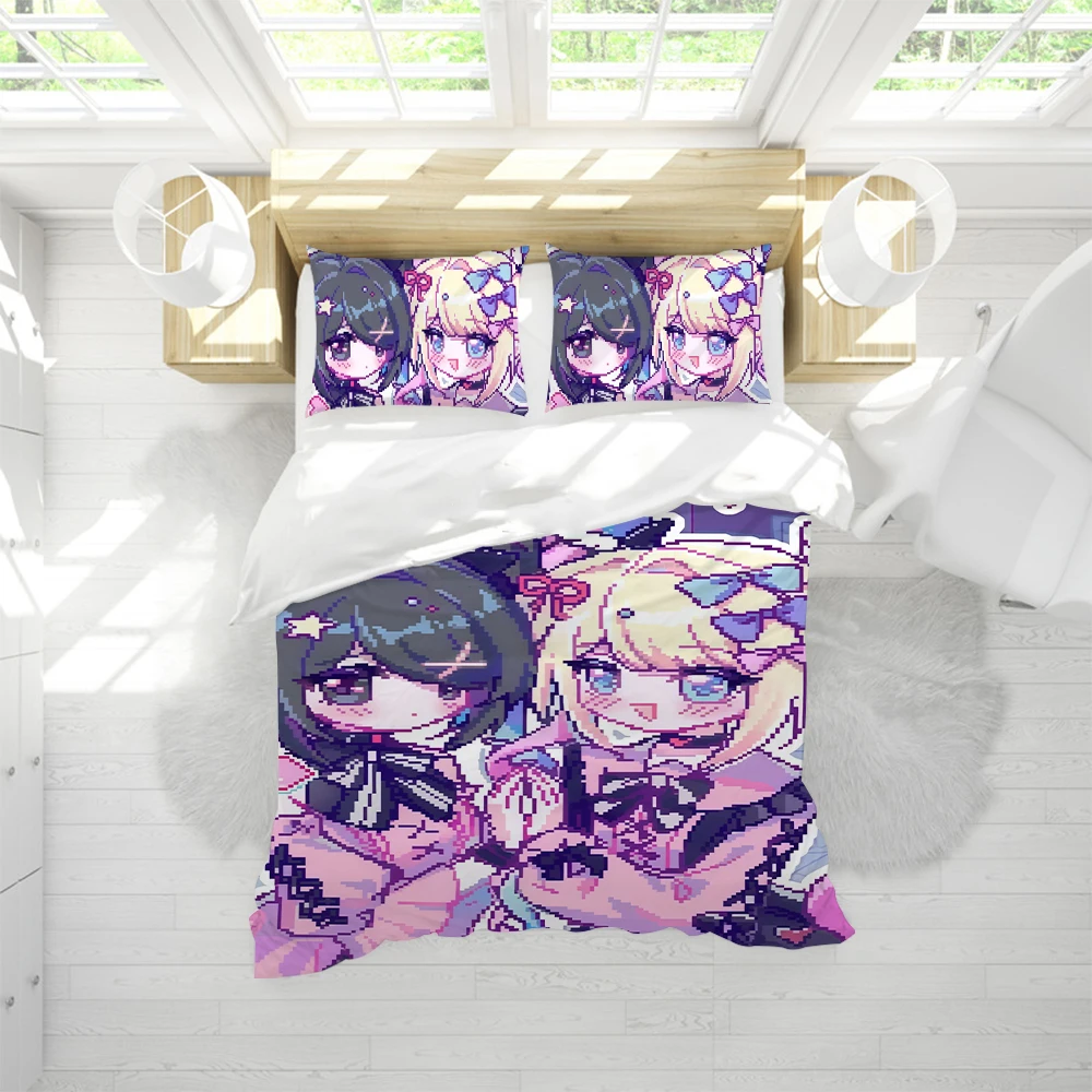Game N-Needy Streamer Overload Duvet Cover Set Soft Wash Bed 3 Piece Summer Comfortable Student Dormitory Home Baby Bedding Best