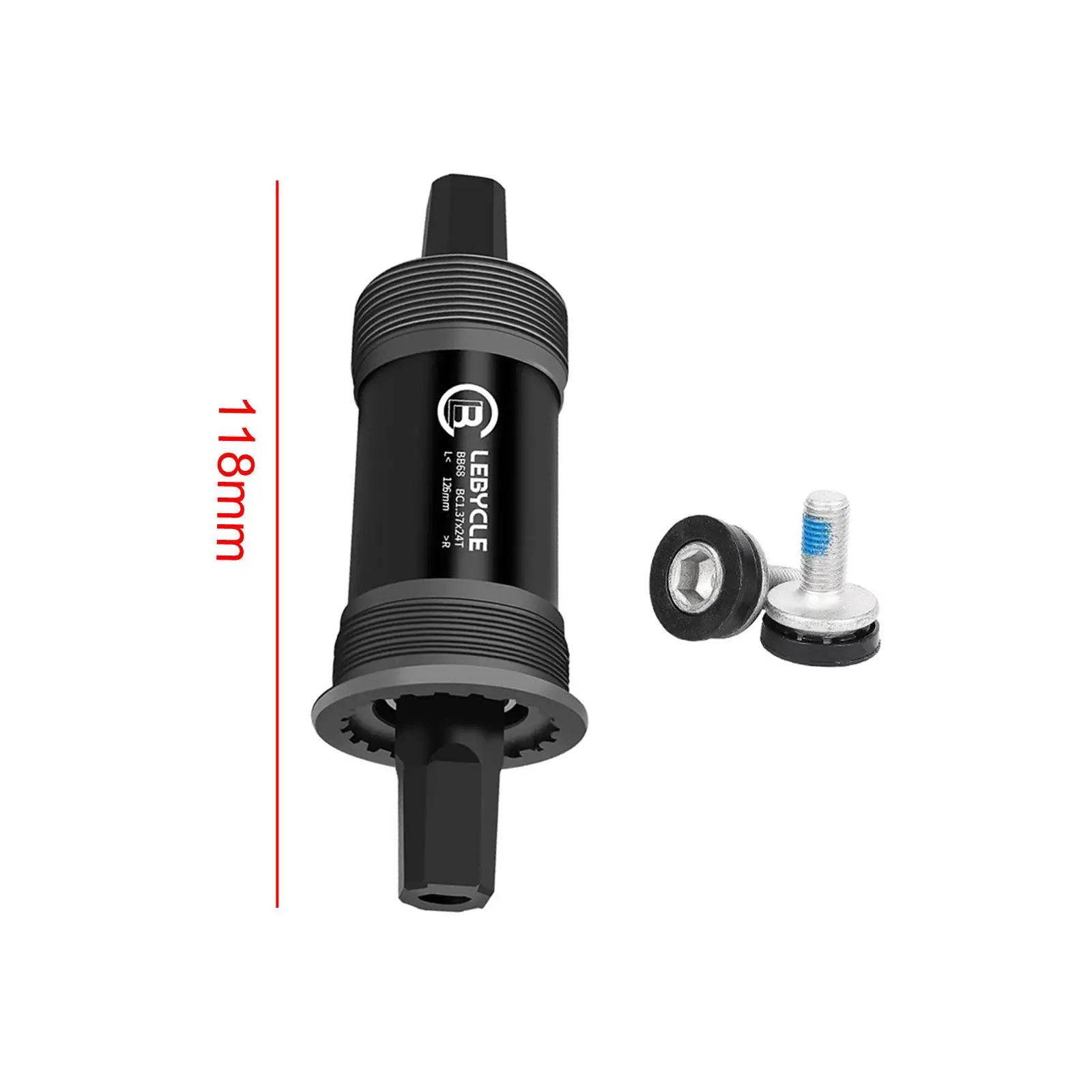 Bike Bottom Bracket Square Hole Crank Axis, Bicycle Middle Mountain Bike Center Shaft for Square Tapered Spindle Crank view 6