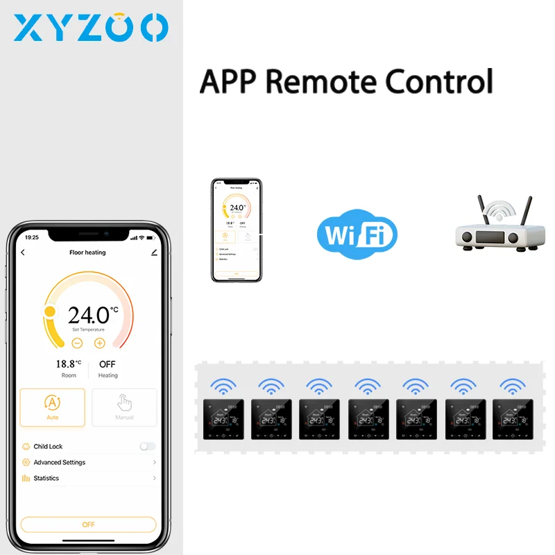 Tuya Smart WiFi Thermostat For Electric Floor Heating Water/Gas Boiler Room Temperature Remote Controller Google Home Aleax