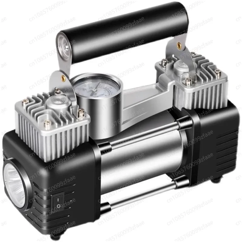 

Автомобильный воздушный насос с двойным цилиндром, портативный автомобильный специальный насос 12 В с барометром, подходит для автомобиля, внедорожника, внедорожника