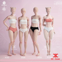 Worldbox 1/6 AT201 AT202 AT203 AT206 Girl Joint Flexible Body Normal Fat Leg Muscle Model 12'' Female Soldier Action Figure Doll
