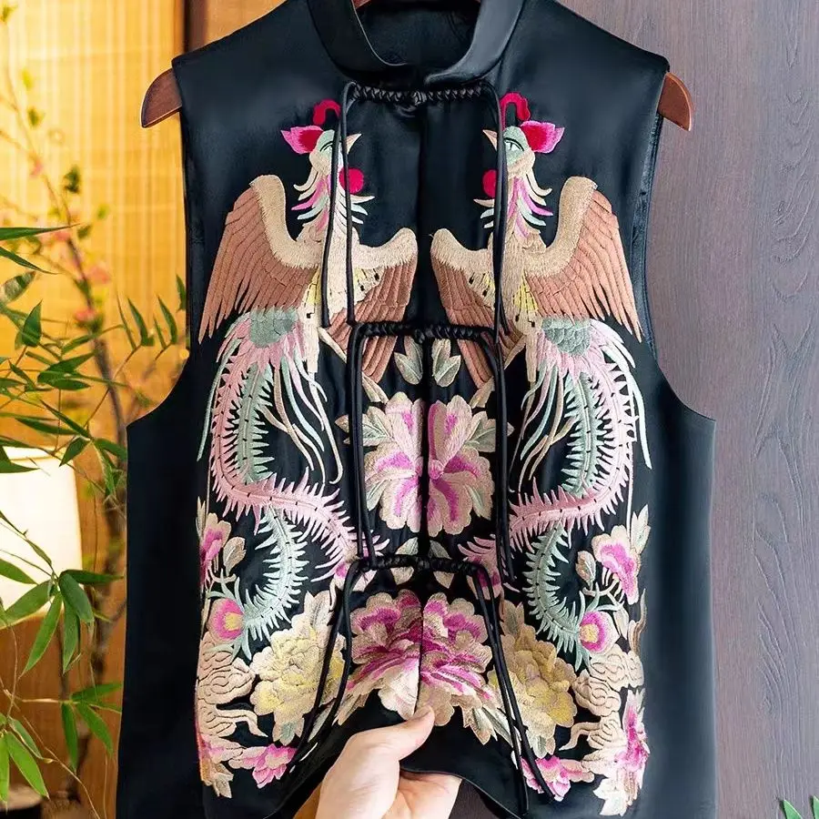 Retro Chinese Style Modern Women Vest Ropa Oriental Traditional Ethnic Gilet Clothes 2023 New Casual Jacket Hanfu Tops