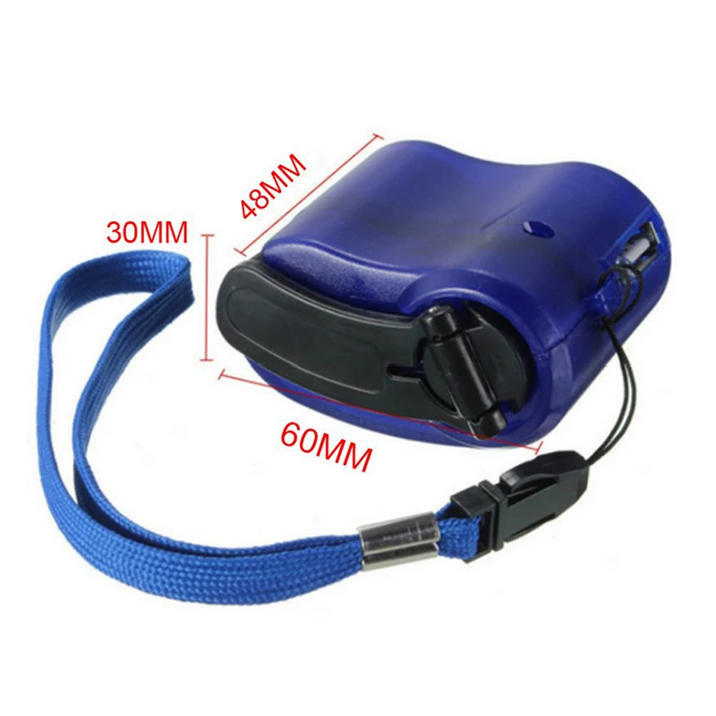 Hand Crank USB Charger Cell Phone Outdoor Emergency Camping Hiking AC Generator Carry-On Mini Power Bank Survival Tools