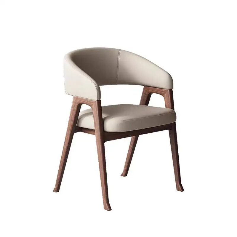 Nordic kunstleer eetkamerstoelen rugleuning moderne moderne conferentiebank kantoorijdelheid buigbaar Sillas Para Comedor meubilair