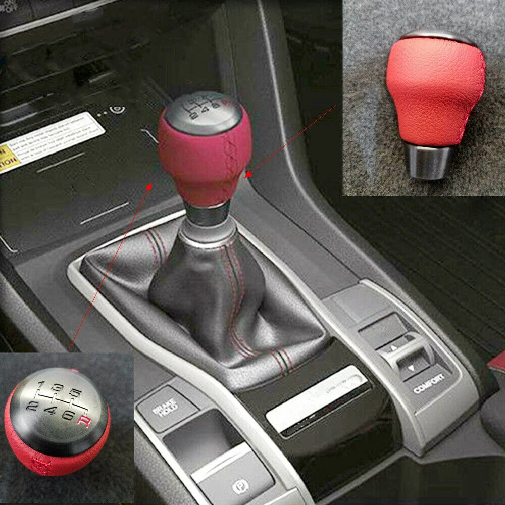 08U92TEA 6 Speed Gear Shift Knob Stick Ball Head Change Lever for Honda 2017-2021 Civic Type R Hatchback