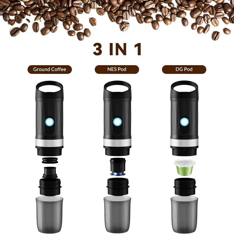 Wintop 2-in-1 Portable Coffee Machine Mini Handheld Self-Heating Espresso Coffee Maker With USB And Type-C 20 Bar