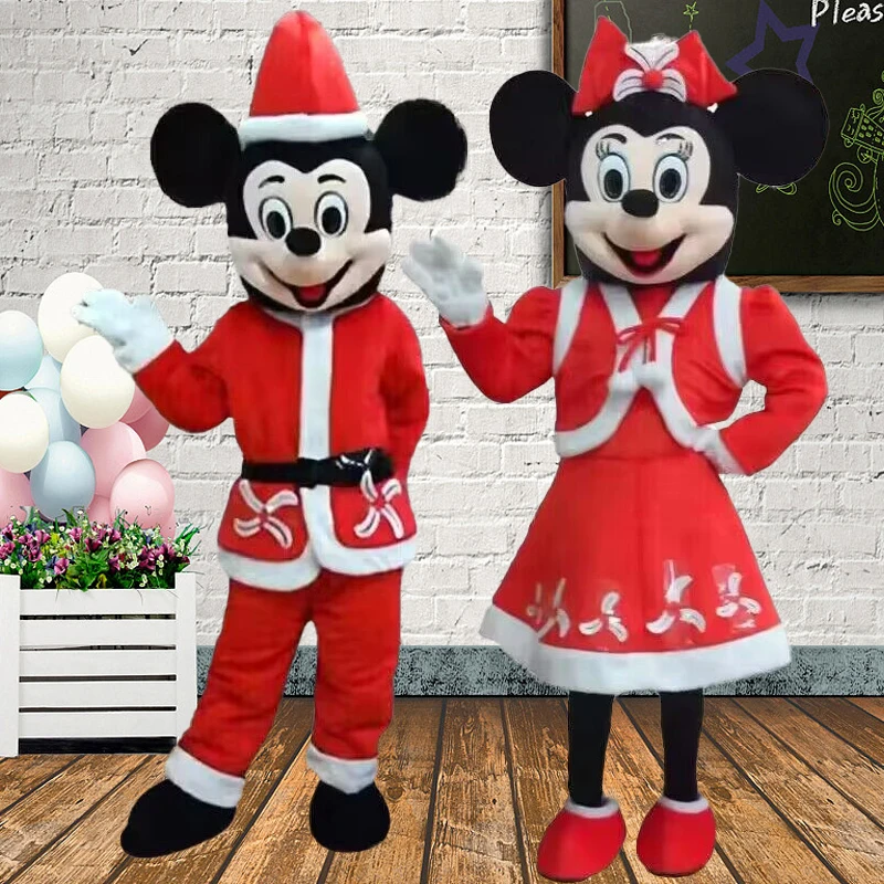 MINISO Disney Mickey Minnie Mouse Cartoon Character Costume Stitch Mascot Costume Christmas Party Props Advertising Fancy Dress