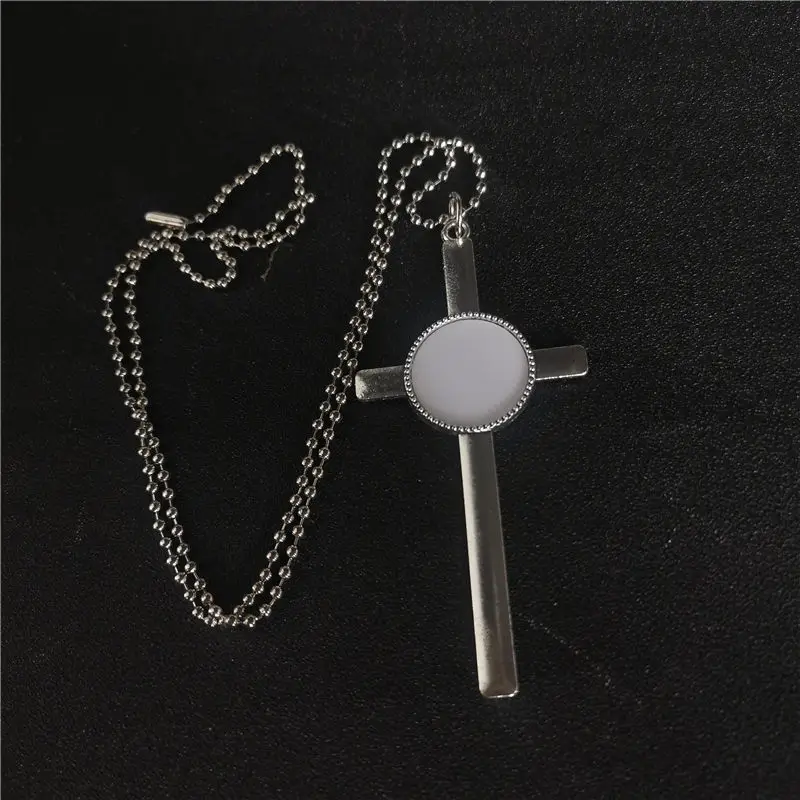 

sublimation blank cross necklaces pendants hot transfer printing consumables 20pieces/lot new style
