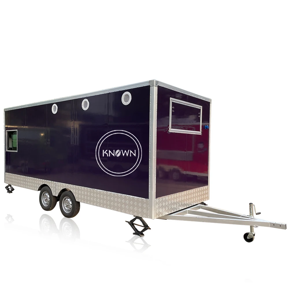 Hot Sale Multifunctional Food Trailer Square Model China Mobile Hotdog Food Cart Donuts Salad Food Trucks With Kitchen