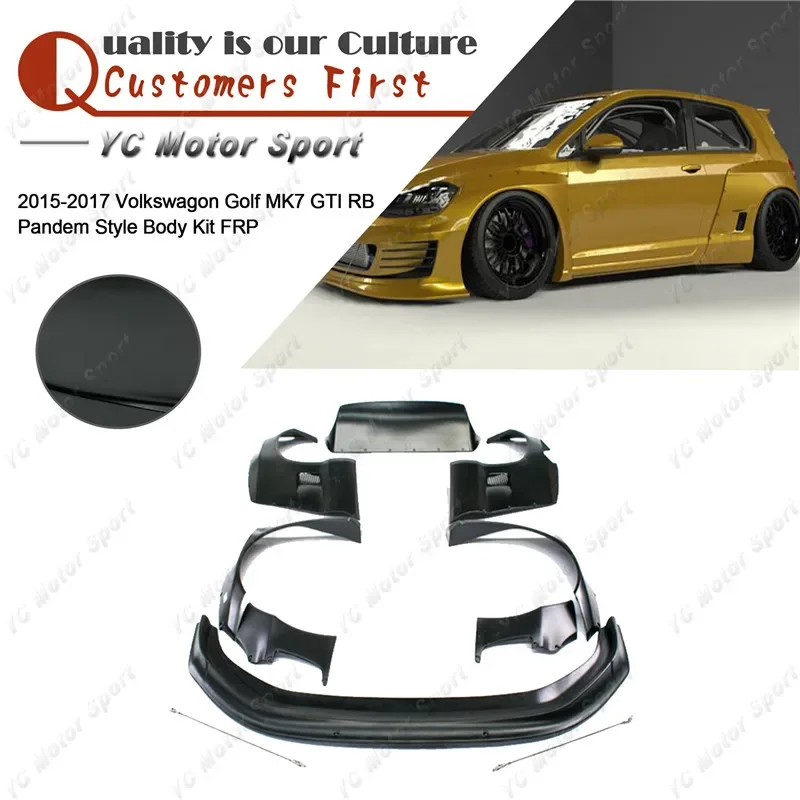 

Комплект обвеса из стекловолокна FRP в стиле PD RB для Golf MK7 2015-2017: передний спойлер, расширители арок, задний спойлер-крыло