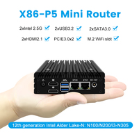 Topton X86 P5 Fanless Mini PC Firewall PC 12th Gen Intel i3-N305 N100 DDR5 4800MHz 2x i226-V 2.5G 2x HDMI2.1 Proxmox Server