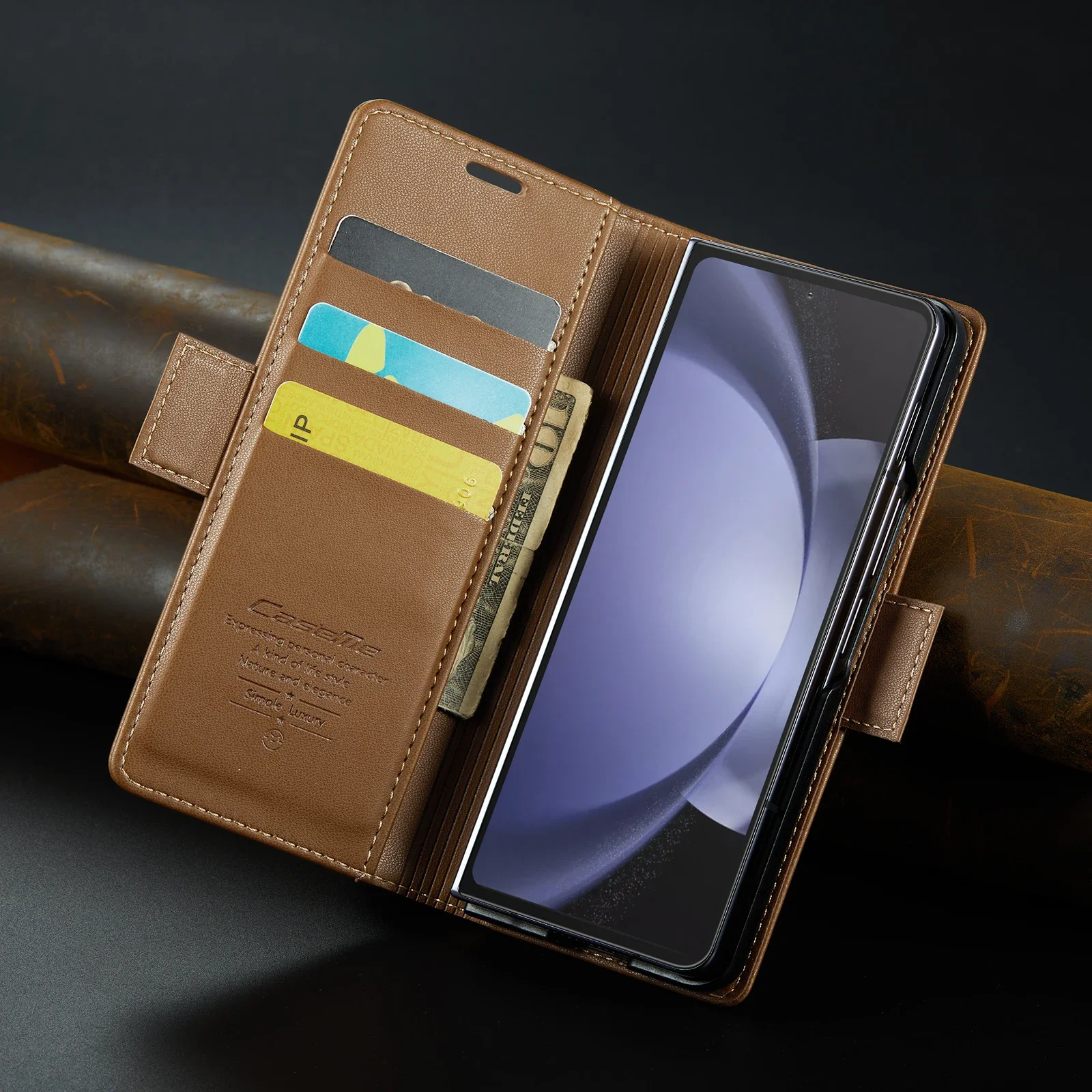 

Кожаный чехол Business Wallet Cards Solt для Samsung Galaxy Z FOLD 6 5 5G Fold5 ZFOLD5, полная защитная сумка, обложка для книги, флип-чехлы