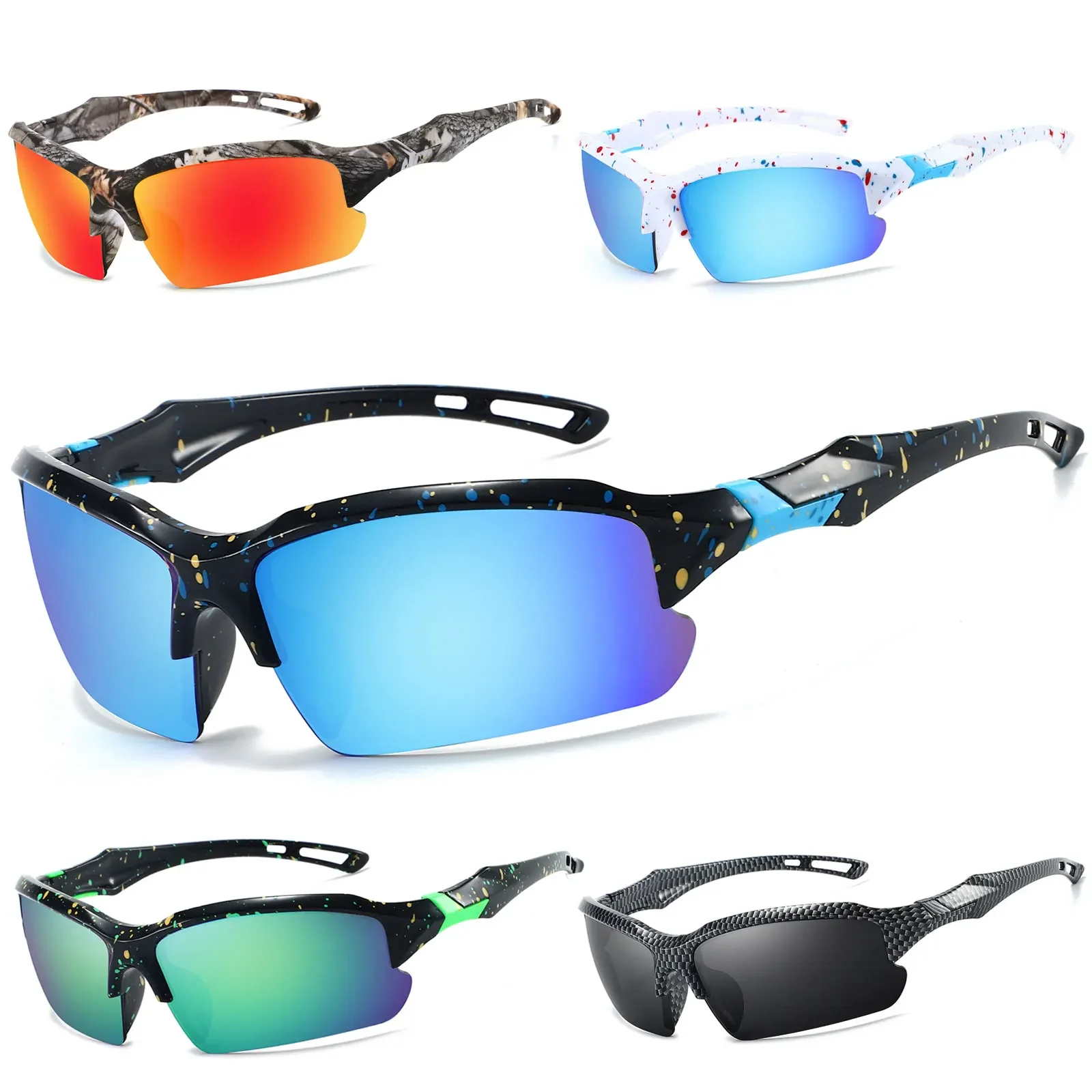 UV400 Cycling Sunglasses Men Women Softball Hiking Running Eyewear Outdoor Baseball Sport Sun Glasses