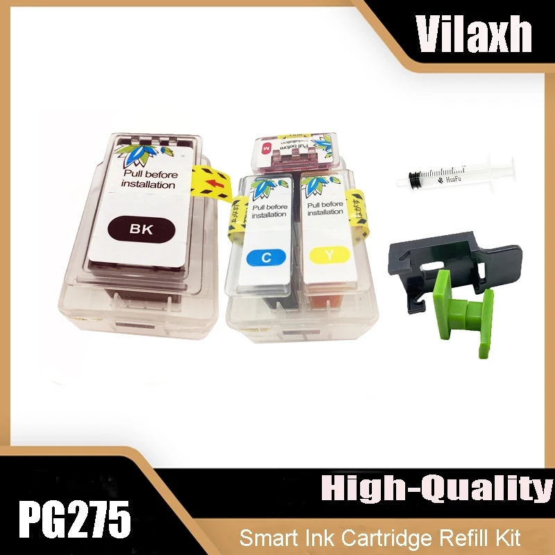 

Vilaxh PG275 CL276 Smart Cartridge Refill Kit for Canon 275XL 276XL PIXMA MP230 PIXMA MP240 Ink Cartridges