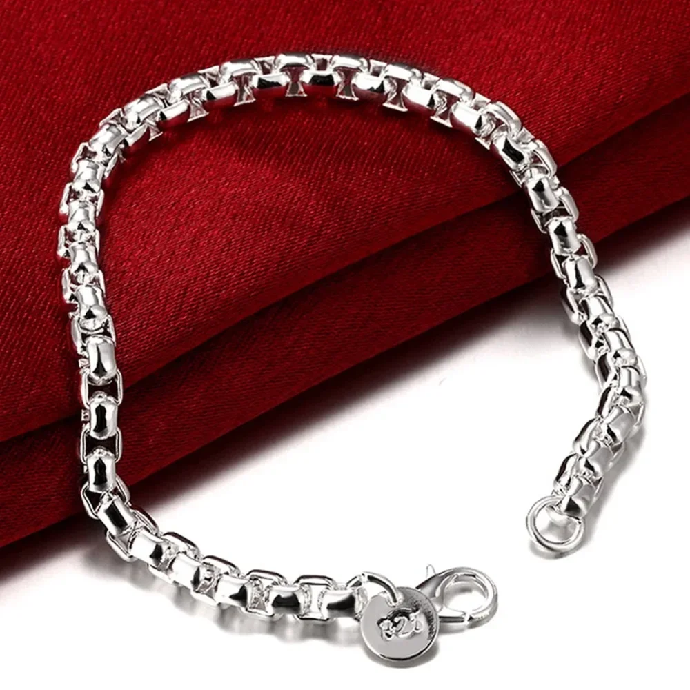 Wholesale Price 925 Sterling Silver Exquisite Fashion 3mm Box Chain Bracelet For Women Engagement Jewelry Charm Party Gifts