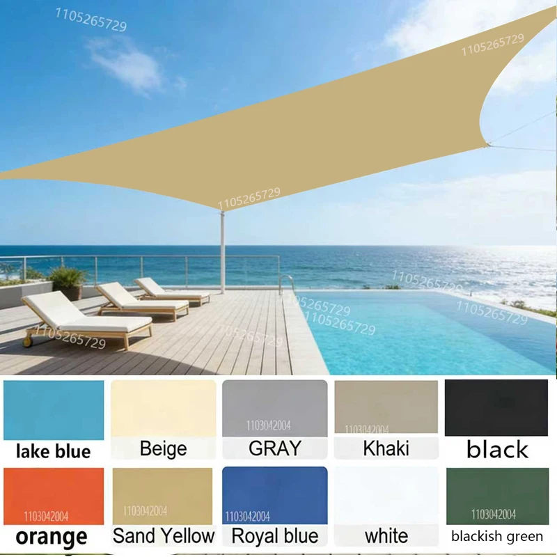 Outdoor Sunshade Sail, Polyester Waterproof and UV Resistant Sunshade Umbrella, Sunlight Sunshade Umbrella, Used for Outdoor Sun