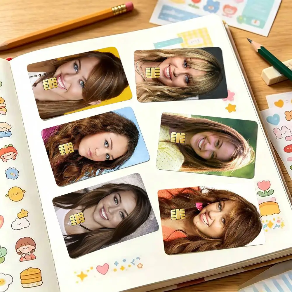 

Miley-Y C-Cyrus Actor Credit Card HD Stickers Small Chip Waterproof Sticker Game Card Decal Gift