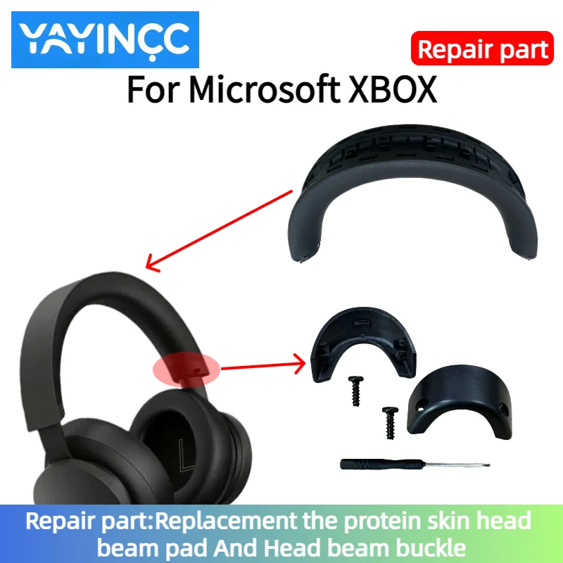

Replacement Headbeam lock/Headbeam pad/Protein skin ear pads For Microsoft Xbox Series Cushion Headphone Ear Pad repair parts