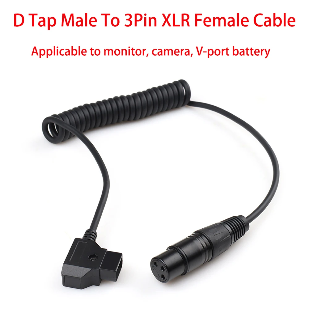 

LANO D Tap Male To 3Pin XLR Female Cable Is Suitable For V-type Mounting Battery Panel Camera Monitor Power Cable Adapter