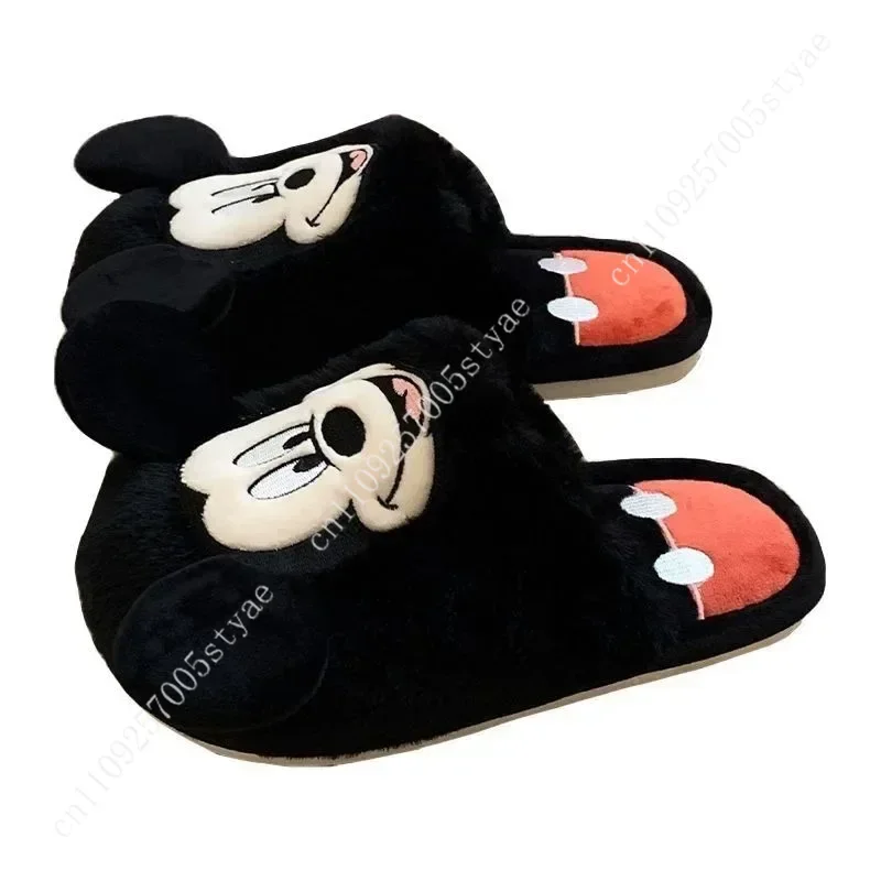 شباشب ميكي ميني ماوس أحذية ديزني كارتونية شتوية قطيفة مضادة للانزلاق وناعمة لتزيين الحفلات والعطلات هدية أحذية قطنية #2