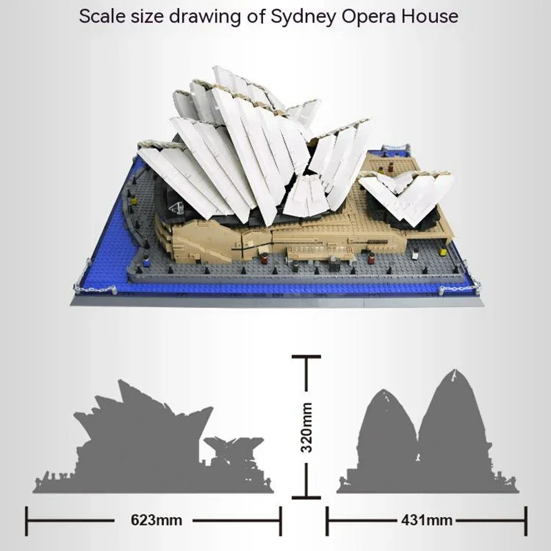 Famous Architecture Australia Sydney Opera House City Model Building Blocks Bricks Christmas Gifts Birthday Toys