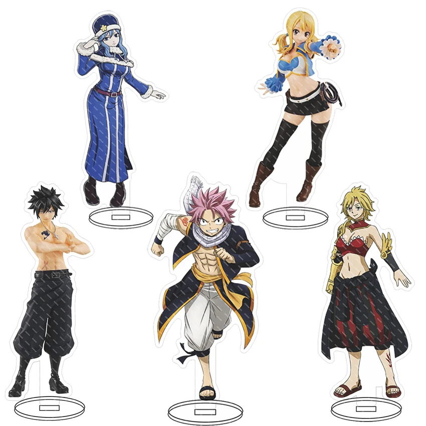 16CM Anime Acryl-Ständer FAIRY TAIL Etherious • Natsu • Dragneel Lucy Heartfilia Erza Scarlet Cosplay-Figur Ornamente Geschenke
