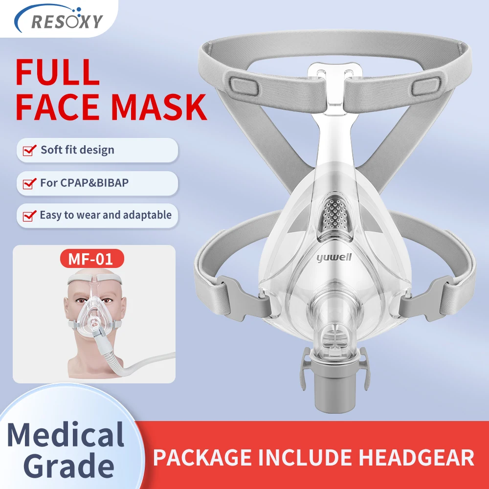 Recoxy máscara facial completa cpap com almofadas de gel de silicone para máquina automática cpap apneia do sono anti ronco máscara