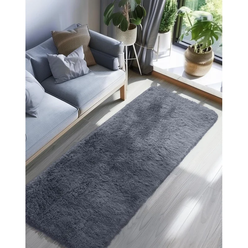 

Современный плюшевый ковер VIKAMA: очень мягкий и теплый, нескользящий, для гостиной, спальни, прикроватный, декоративный коврик для дома