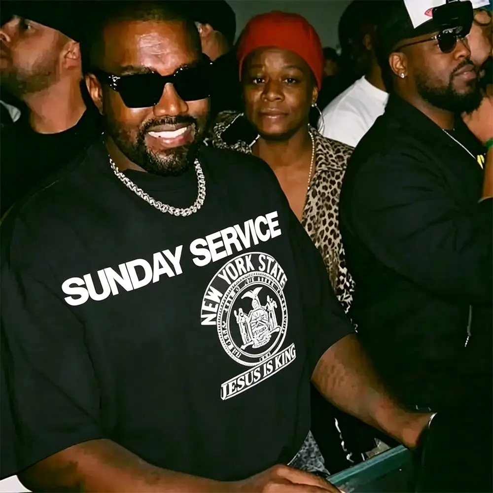 

Rapper Kanye West Sunday Service Jesus Is King Same Style T-shirt Men Women Hip Hop Oversized T Shirt Men's 100% Cotton T-shirts