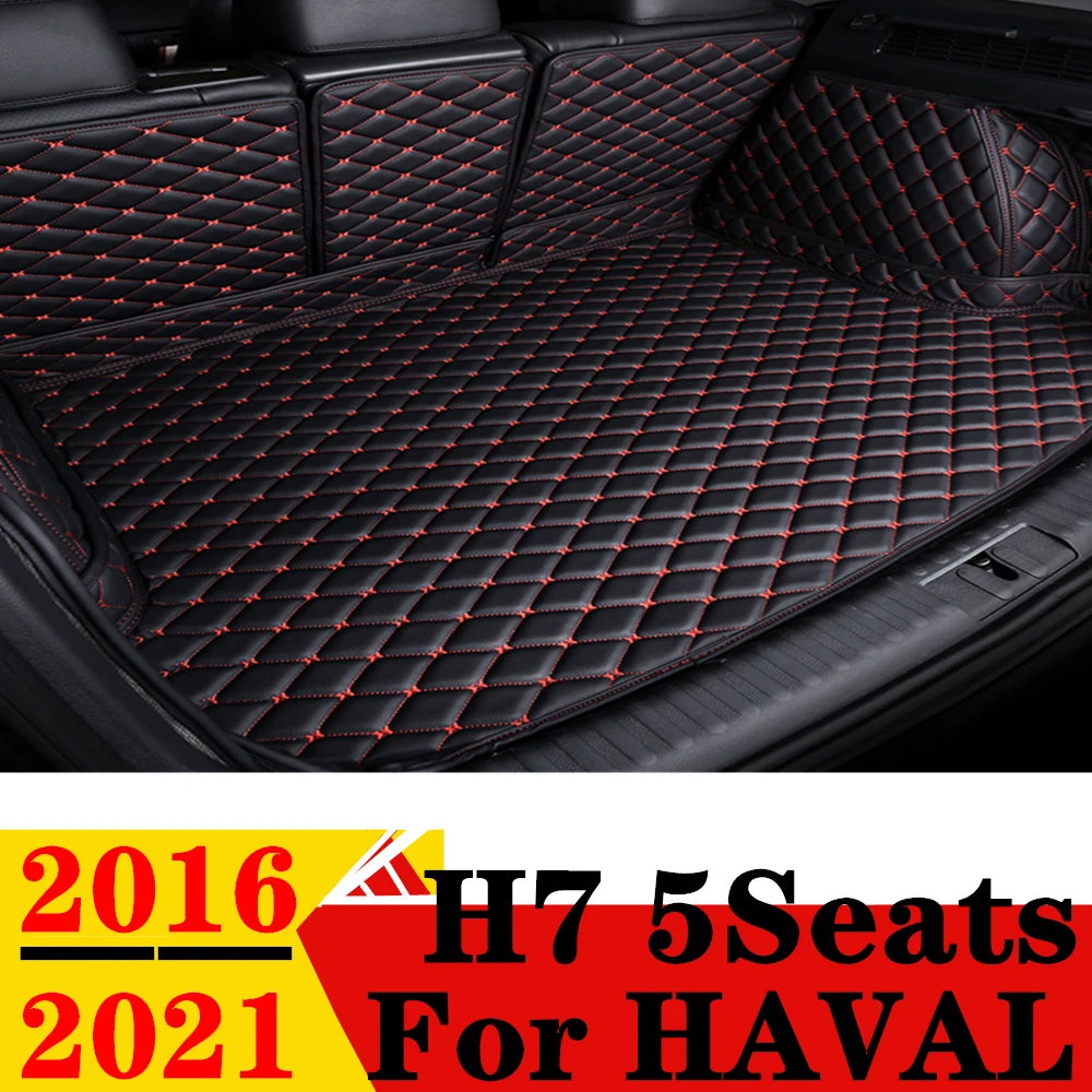 Car Trunk Mat For Great Wall Haval H7 5Seats 2021 20 2019 18 2017 2016 Rear Cargo Cover Carpet Liner Tail Parts Boot Luggage Pad