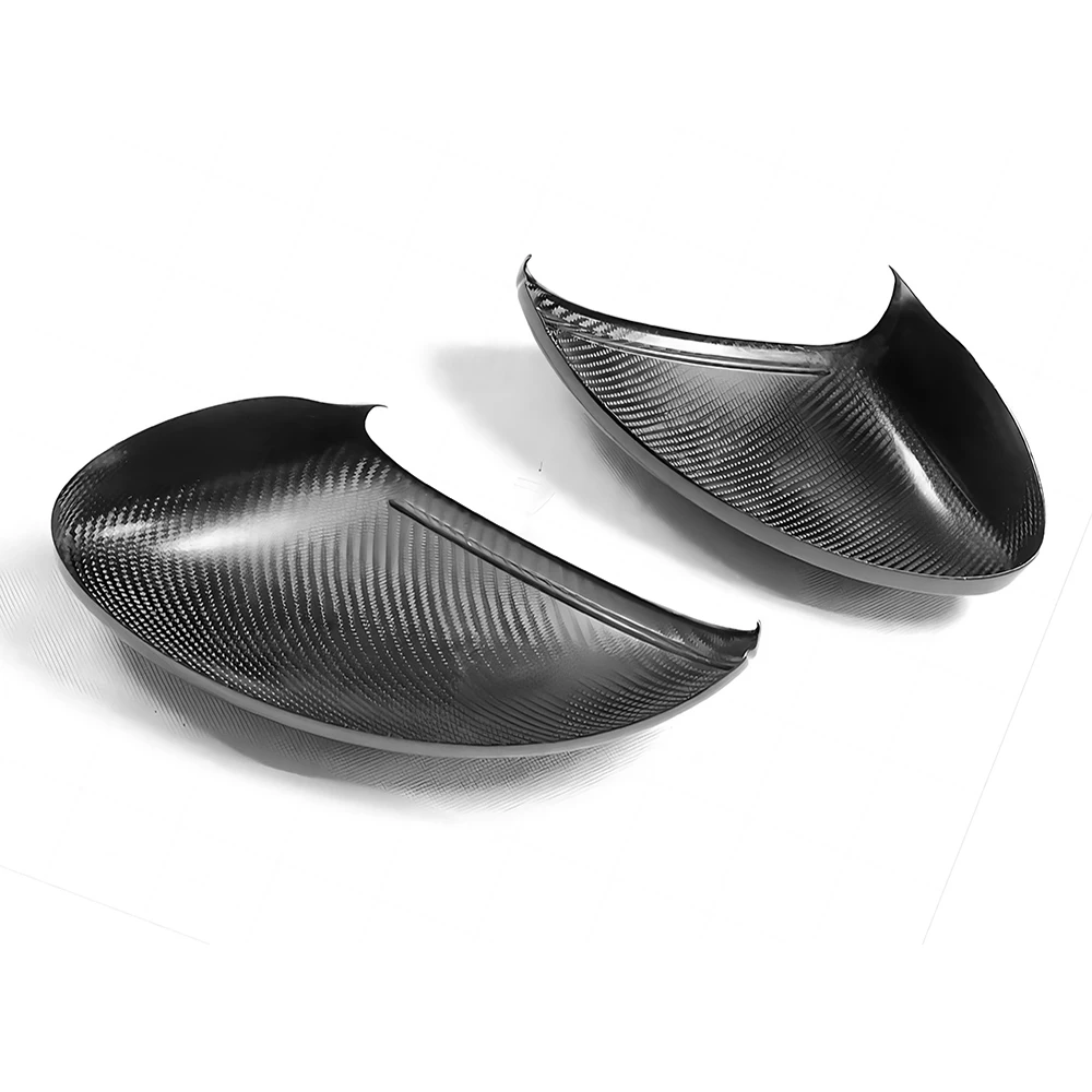 Rearview Side Mirror Covers Cap For 16-22 Porsche 718 Cayman Boxster OEM Style Dry Carbon Fiber Sticker Add On Casing Shell