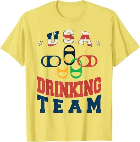 Merica Funny USA Drinking Team Patriotic USA America T-Shirt Summer Fashion Beer Lover Drinker Saying Tee Y2k Design Outfit Tops